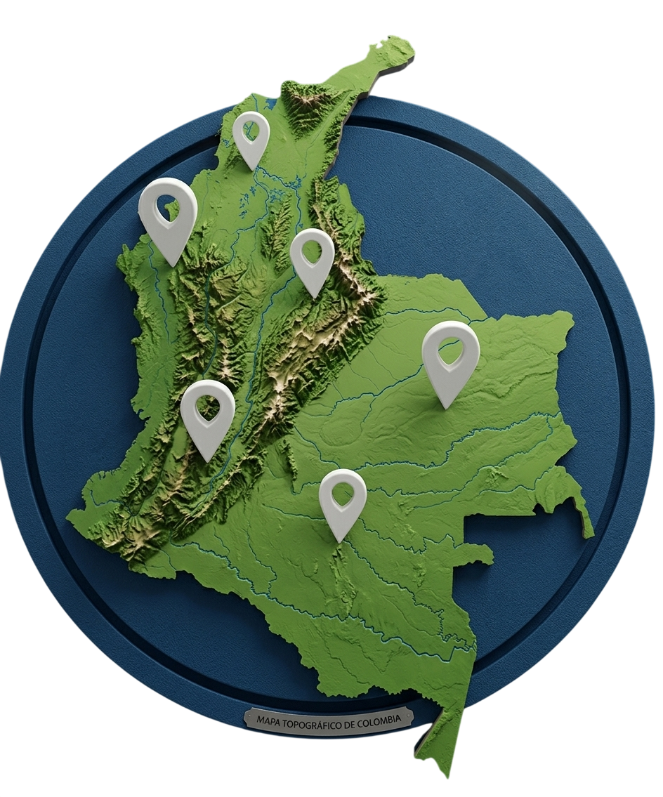 Mapa de Cobertura en Colombia